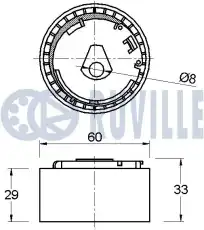 Ролик ГРМ 542319 RUVILLE