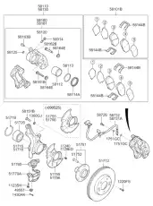 ШЛАНГ ТОРМОЗНОЙ ПЕРЕДНИЙ ЛЕВЫЙ 58731-1M000 KIA