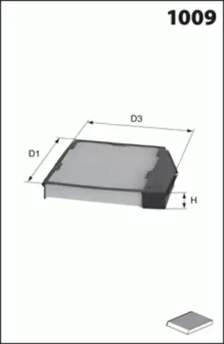 Салонный фильтр MECAFILTER CLR7120