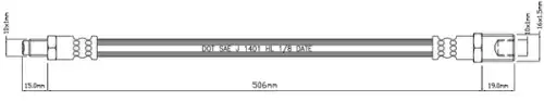 шланг тормозной перед. IVEC VBJ164 MOTAQUIP