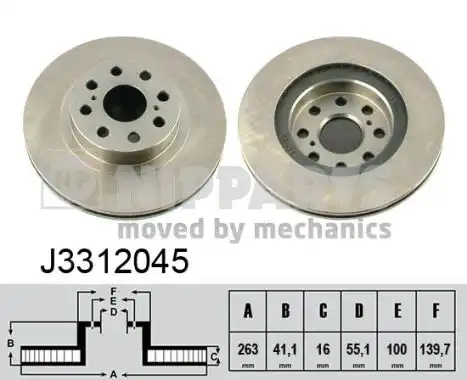 Тормозной диск NIPPARTS J3312045