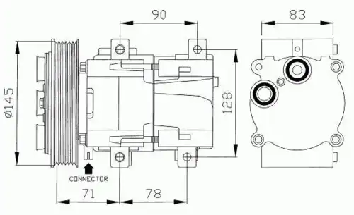 компрессор кондиционера Ford 32085 NRF