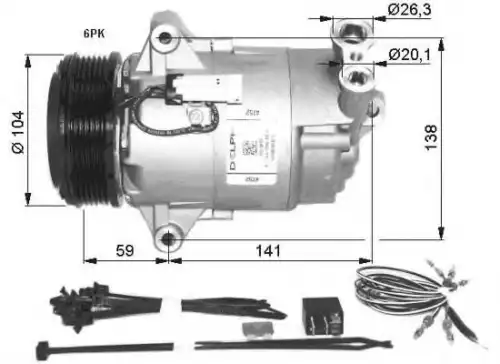 компрессор кондиционера!\ Opel Astra/Zafira 1.9CDTi 04> 32427 NRF