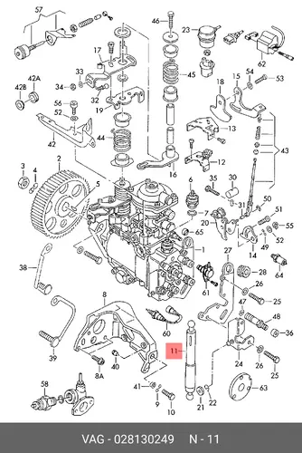 амортизатор ТНВД VW 028130249 VAG
