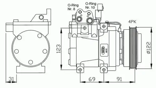 Компрессор, кондиционер 32200 NRF