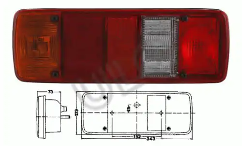 Фонарь задний ULO 3825-05