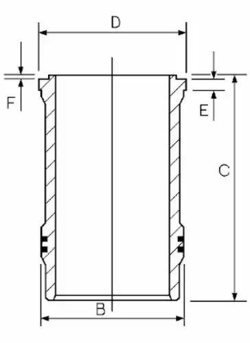 Гильза RVI D=102mm 15-480090-00 GOETZE