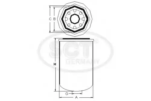 Топливный фильтр SCT STB301
