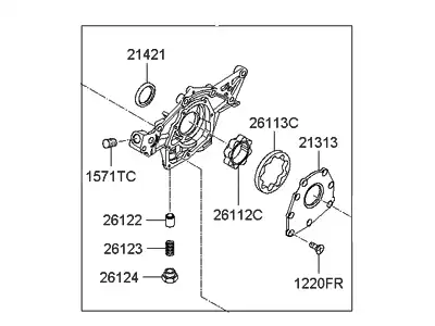 НАСОС МАСЛЯНЫЙ 213103E100 HYUNDAI