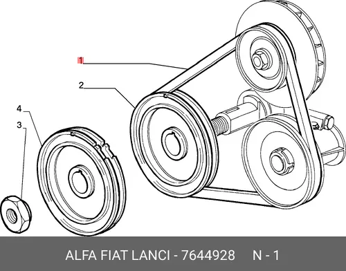 Ремень клиновой FIAT 7644928