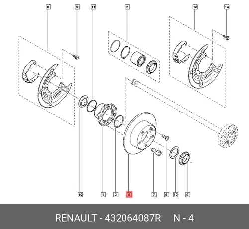Тормозной диск RENAULT 4320 640 87R