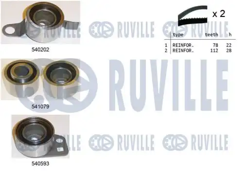 Комплект ремня ГРМ 550159 RUVILLE