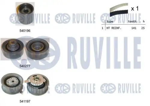 Комплект ремня ГРМ 550160 RUVILLE