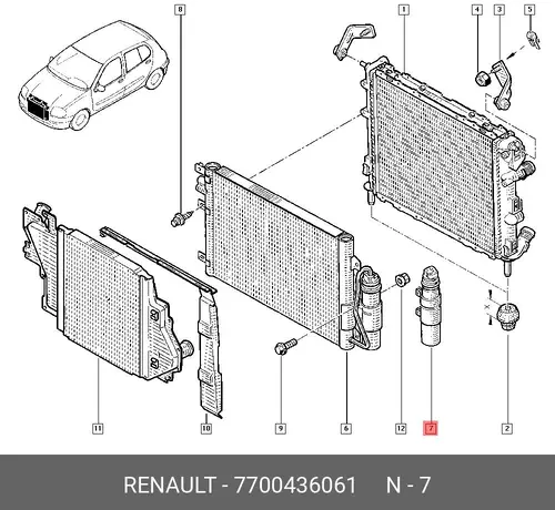 Осушитель кондиционера RENAULT 7 700 436 061
