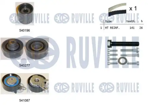 Комплект ремня ГРМ 550504 RUVILLE