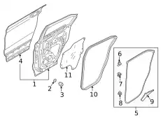 PANEL ASSY.RR DOOR.RH 82100W170P MITSUBISHI