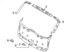 ВНУТРЕННЯЯ ПАНЕЛЬ БАГАЖНОЙ ДВЕРИ 81730AR000OCW MOBIS