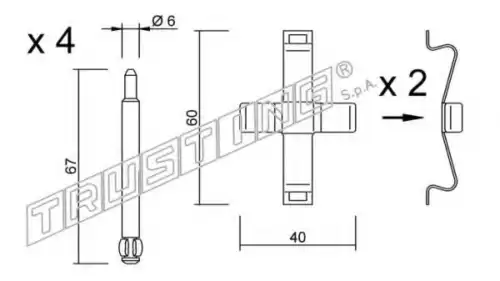ремкомпл. торм. колодок Volv KIT.083 TRUSTING