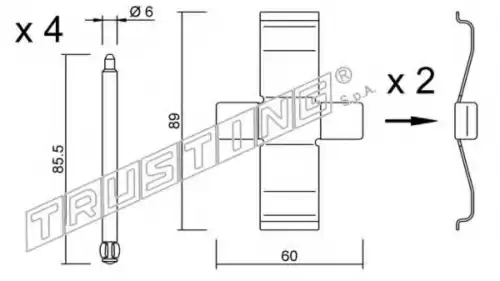 ремкомпл. торм. колодок перед. VW KIT.076 TRUSTING