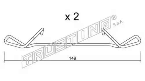 ремкомпл. торм. колодок перед. Peugeot KIT.091 TRUSTING