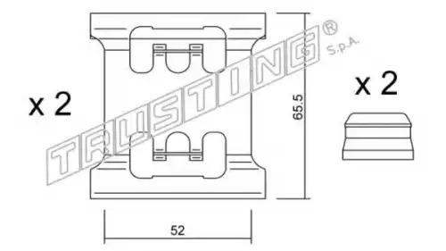 ремкомпл. торм. колодок перед. Ford KIT.065 TRUSTING