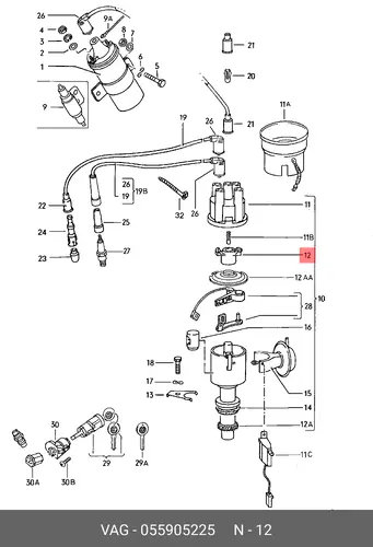 БЕГУНОК VAG 055905225