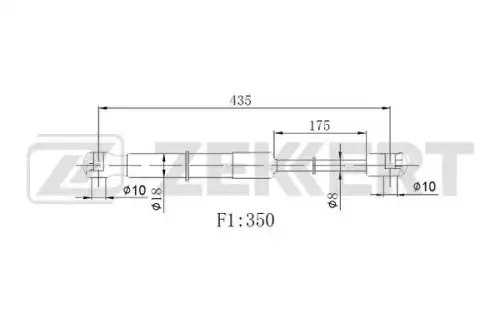 Амортизатор (упор) багажника ZEKKERT GF2289