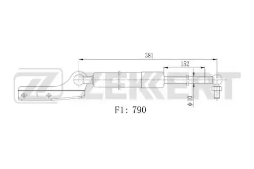 Амортизатор (упор) багажника ZEKKERT GF2529