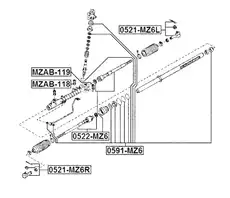 Рулевой наконечник FEBEST 521MZ6R