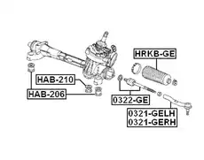 Рулевой наконечник FEBEST 321GELH