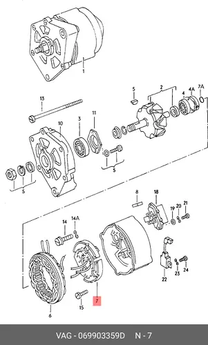 диодный мост VW 069903359D VAG