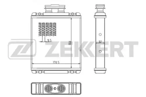 Радиатор печки ZEKKERT MK-5136