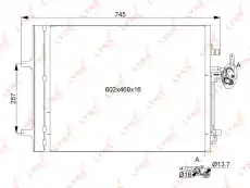 Радиатор кондиционера (конденсатор) LYNXAUTO RC-0113