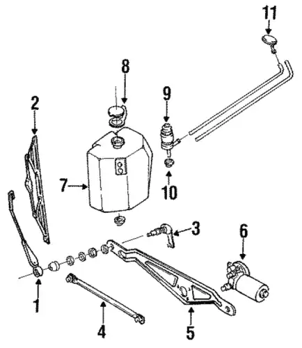 форсунка стеклоомыв. VW 111955993A VAG