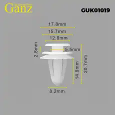 Клипса универсальная GANZ GUK01019