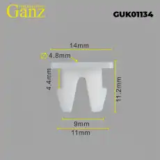Клипса универсальная GANZ GUK01134, шт