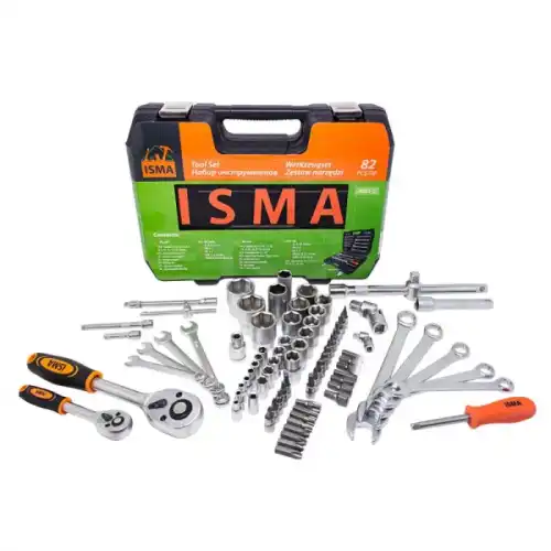 ISMA48215 Набор инструментов 82пр.1/4''1/2''(6гр.)(4-32мм)