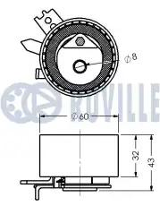 Ролик ГРМ 541132 RUVILLE