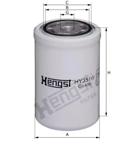 Фильтр масляный HENGST HY351W
