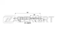 Амортизатор (упор) багажника ZEKKERT GF-2543