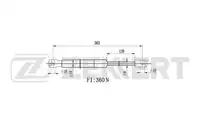 Амортизатор капота ZEKKERT GF-2547