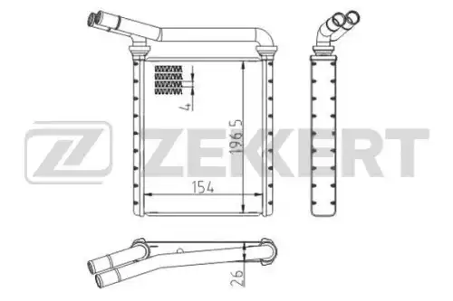 Радиатор печки ZEKKERT MK-5137