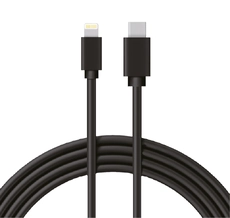 18-1827 Кабель Type-C - Lightning 3A/1m/PVC/black/REXANT
