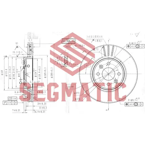 Тормозной диск SEGMATIC SBD30093020