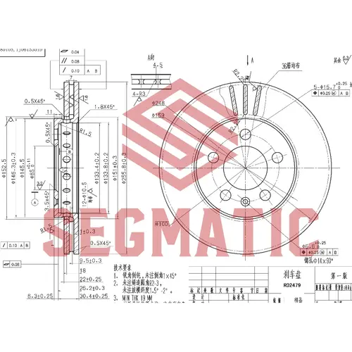 Тормозной диск SEGMATIC SBD30093039
