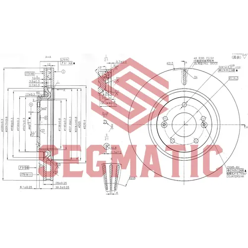 Тормозной диск SEGMATIC SBD30093044