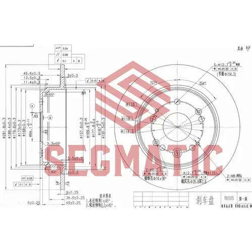 Тормозной диск SEGMATIC SBD30093070
