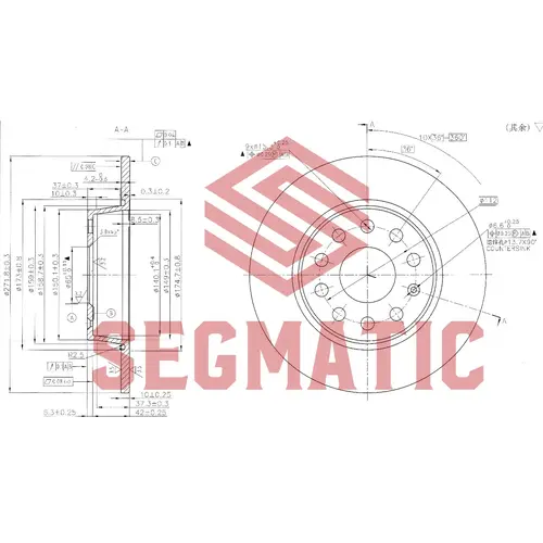 Тормозной диск SEGMATIC SBD30093082