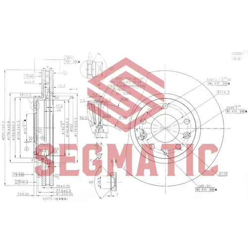 Тормозной диск SEGMATIC SBD30093107