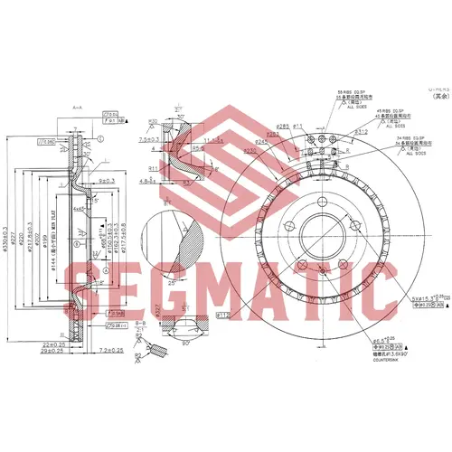 Тормозной диск SEGMATIC SBD30093116